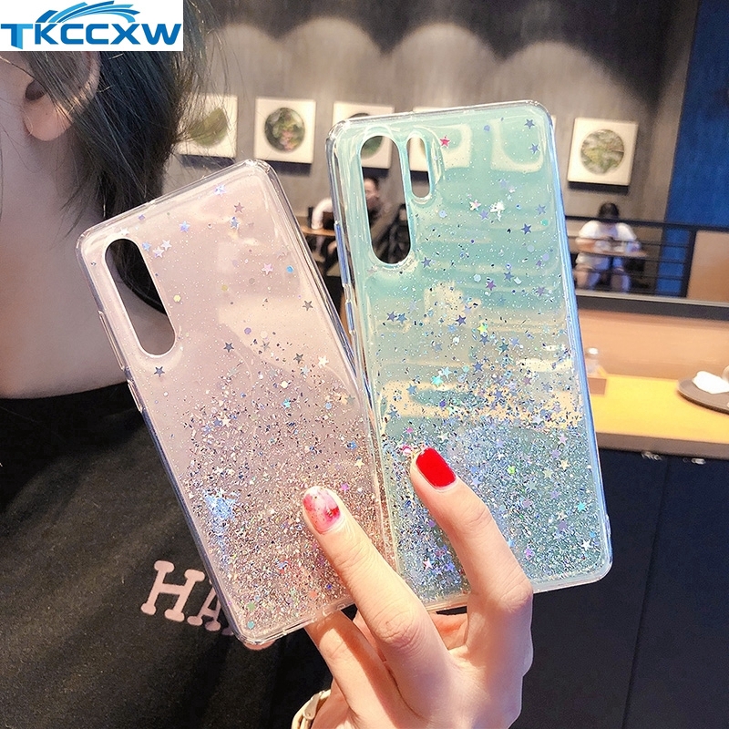 Ốp điện thoại mềm kim tuyến lấp lánh cho Huawei P20 Pro P30 P20 Lite P10 P9 Plus Nova 3e 3i