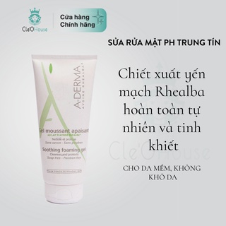 Gel rửa mặt dành cho da kích ứng a - derma soothing foaming gel 200ml