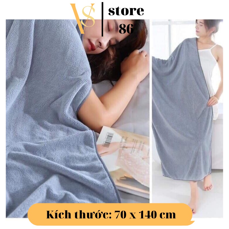Lớn Khăn Tắm Lông Cừu Hàn Quốc Cao Cấp 70x140 cm Chất Bông Siêu Mềm Mịn Thấm Nước Cực Nhanh