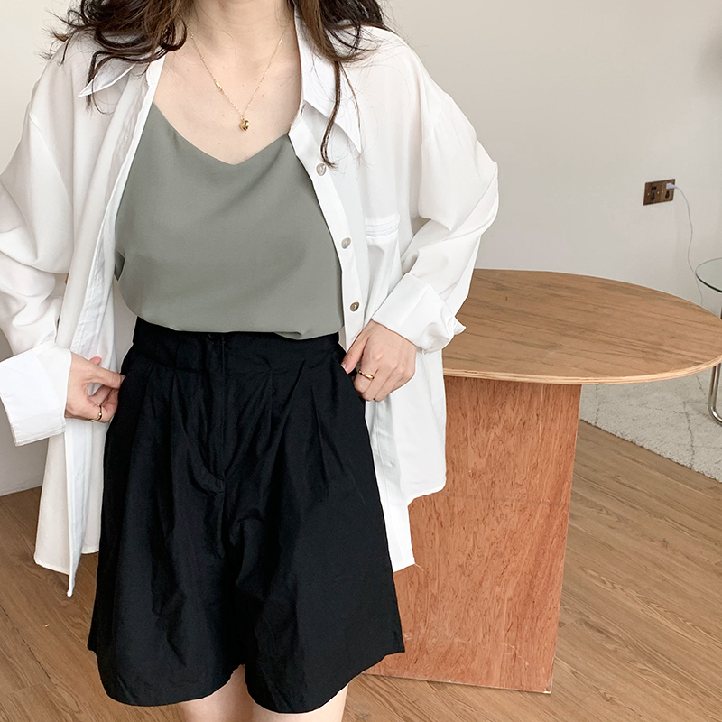 Áo hai dây thiết kế cổ chữ v đơn giản thời trang dành cho nữ | BigBuy360 - bigbuy360.vn