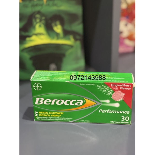 Viên sủi Berocca Úc loại 15v/ống (hàng air)