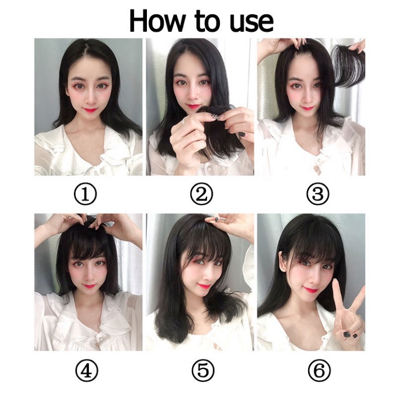 Tóc mái giả thưa phong cách Hàn Quốc dễ thương