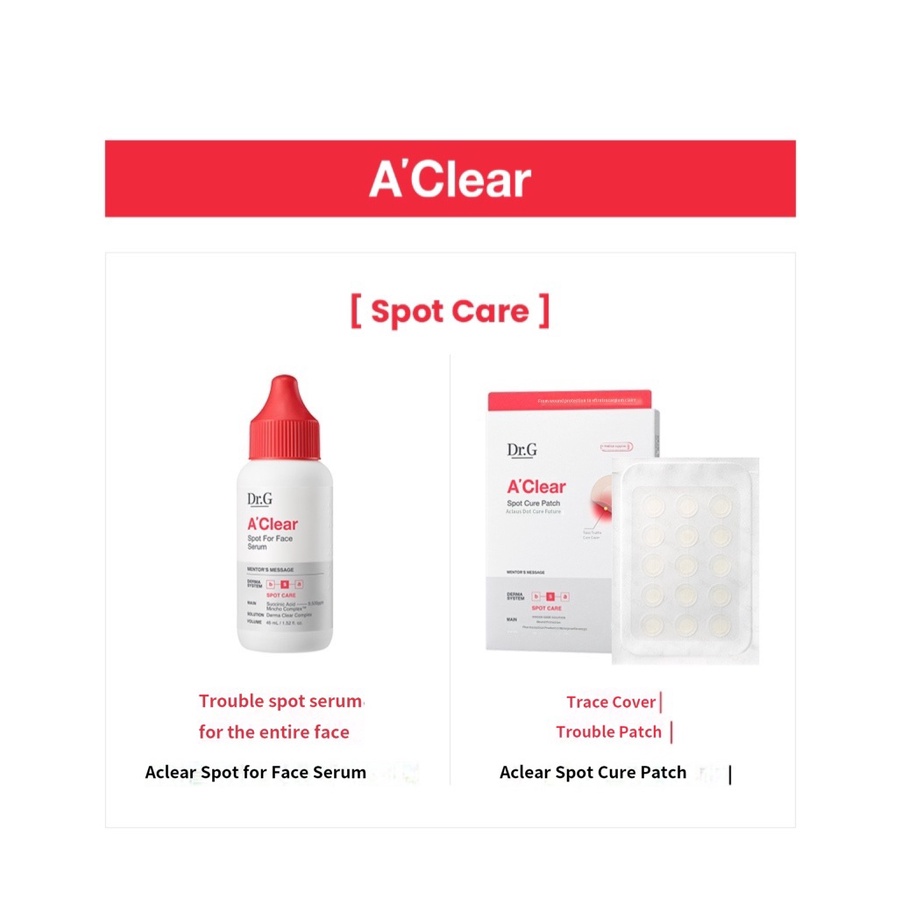 Set Serum Trong Suốt Dr.G A'Clear Kèm Miếng Vá 39P