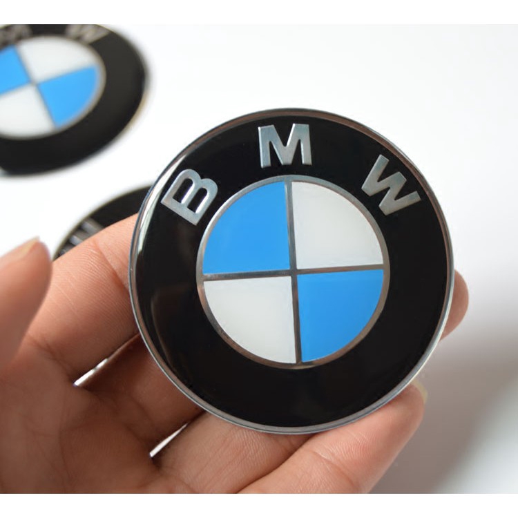 Bộ 4 miếng dán trục bánh xe 56mm dành cho BMW M