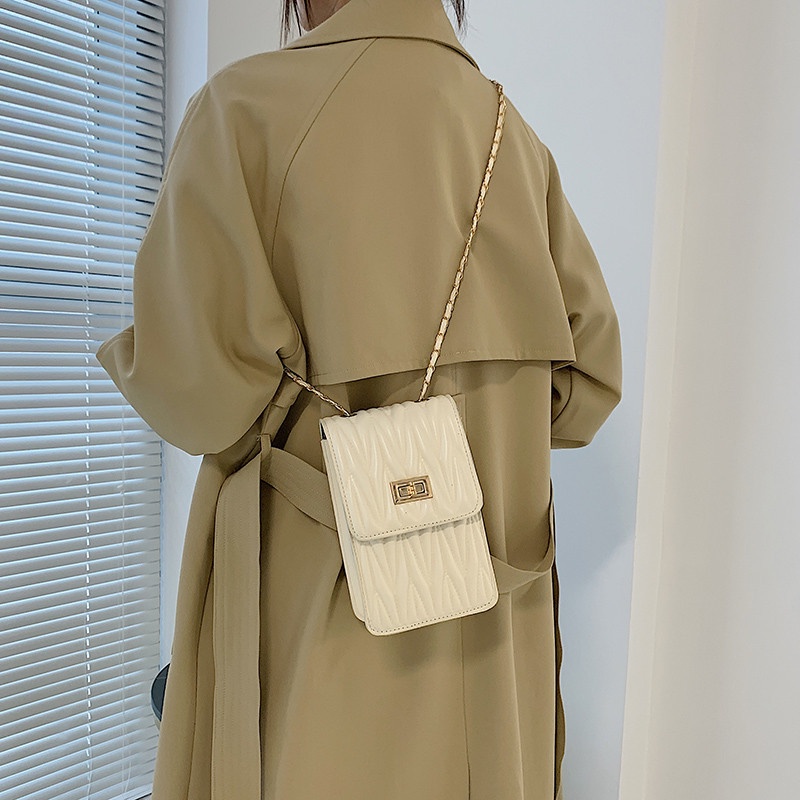 Túi đeo chéo vai IELGY phối dây xích thời trang mùa hè dành cho nữ