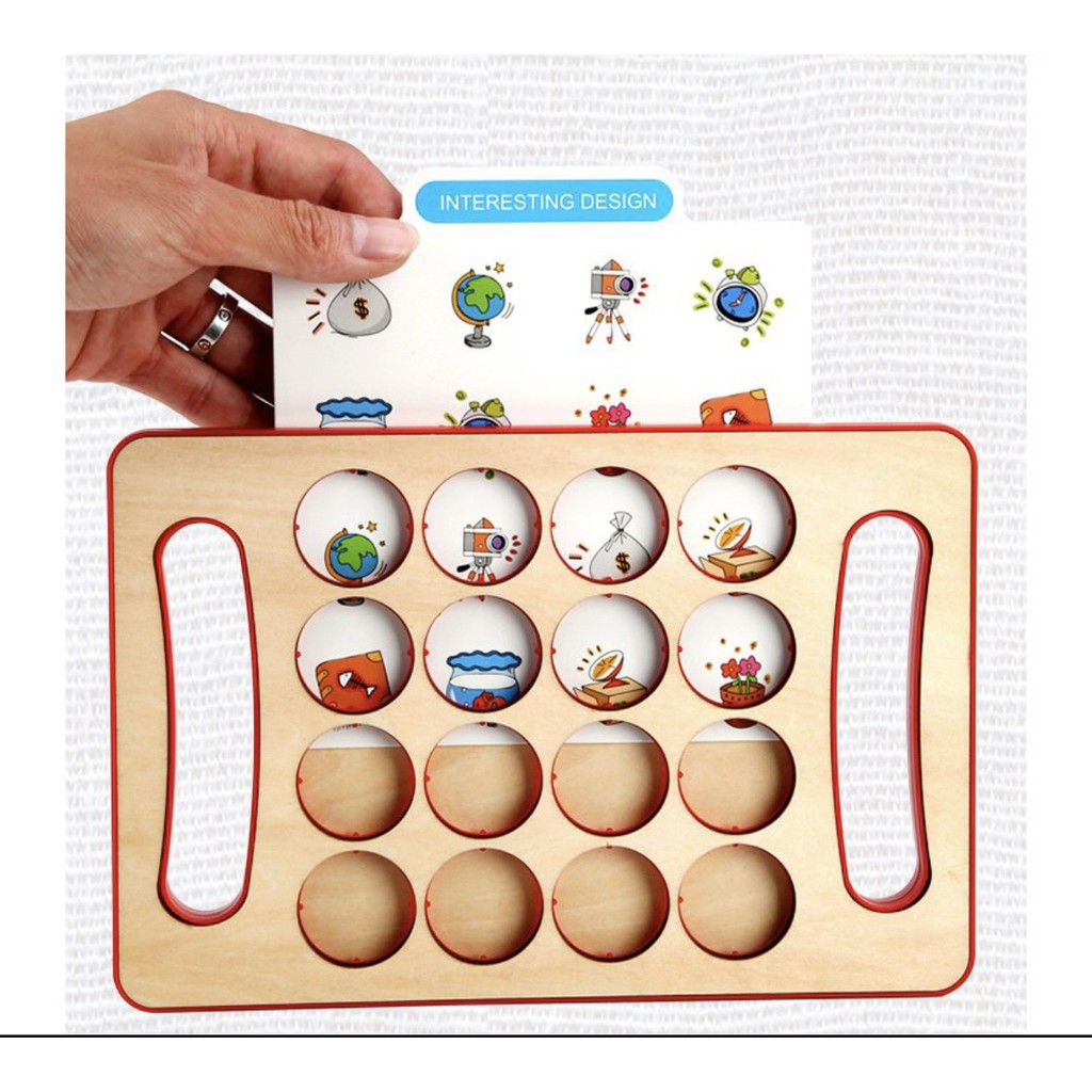 Đồ chơi thông minh - Trò chơi tìm cặp hình giống nhau bằng gỗ giúp bé luyện trí nhớ phù hợp với bé 2 3 4 5 tuổi