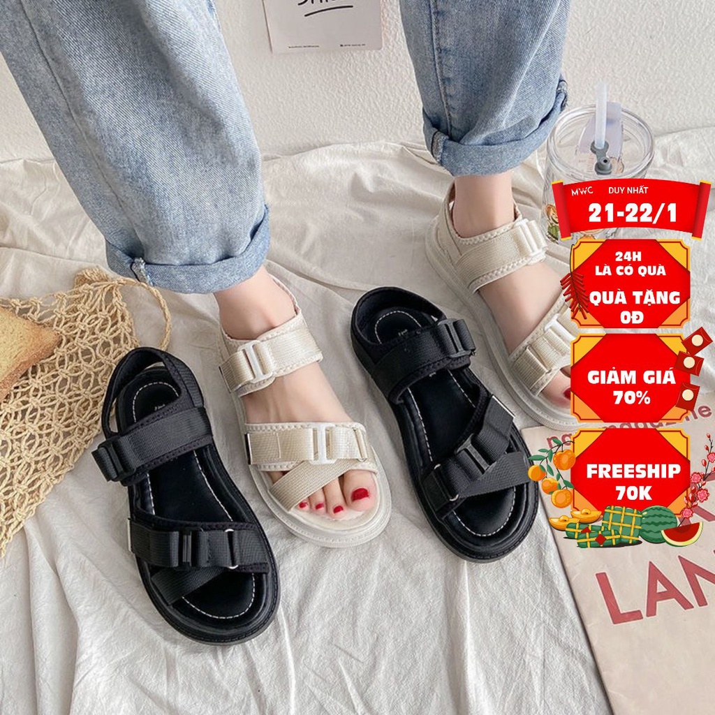 Giày Sandal Nữ thời trang MWC sandal đế cao 3cm quai cá tính siêu HOT NUSD- 2892