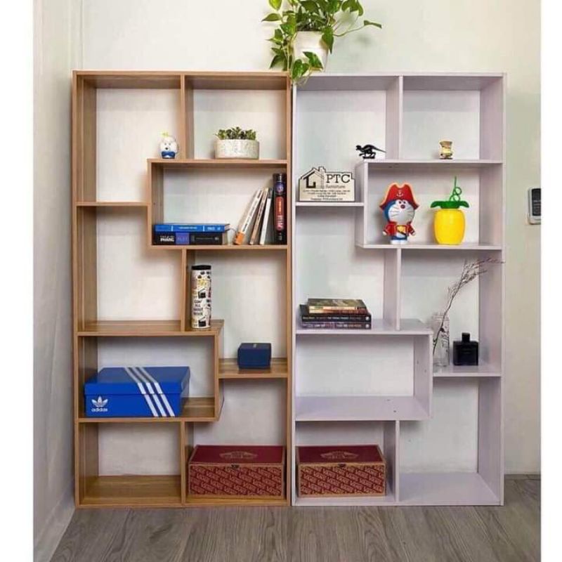 Kệ Sách Gỗ 💗FREESHIP💗 Kệ Sách Để Sàn Nhiều Ngăn - Tủ Sách Đẹp Hình Chữ U