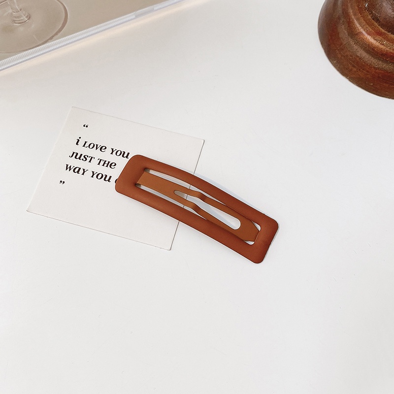 Set 1/2 kẹp tóc mái màu sắc đơn giản phong cách Hàn Quốc cho nữ