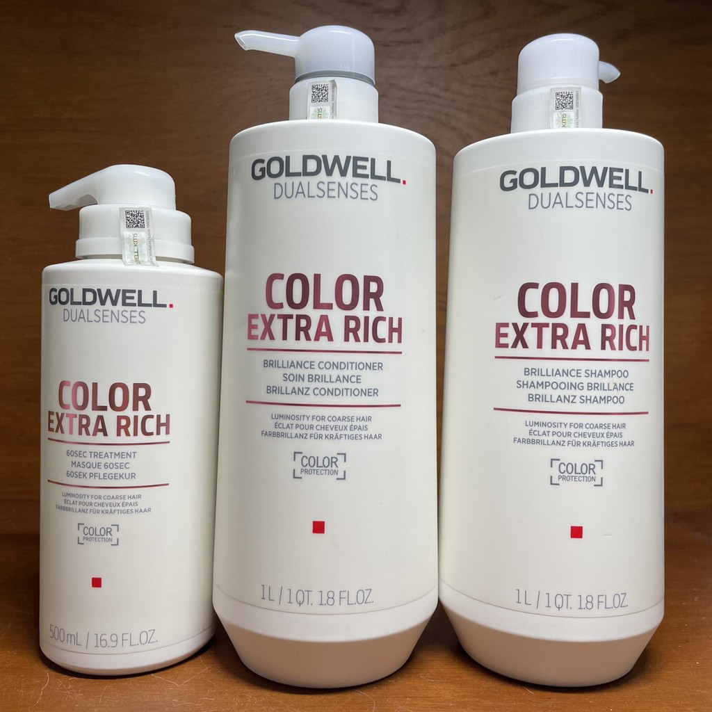 🇩🇪 Cặp gội xả giữ màu tóc nhuộm Goldwell Dualsenses Color Extra Rich Brilliance 1000mlx2