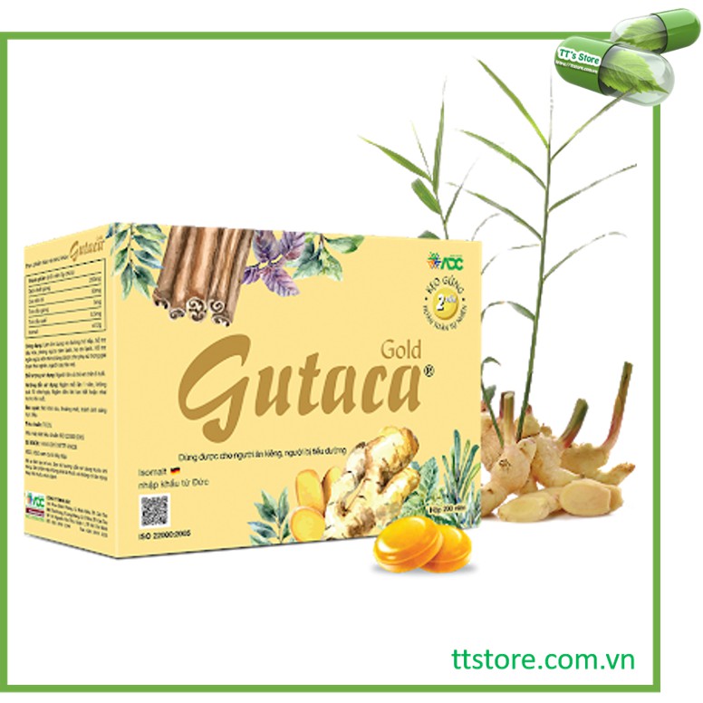 Kẹo Gừng GUTACA [Hộp 200 viên] -[gucata, gutacar]