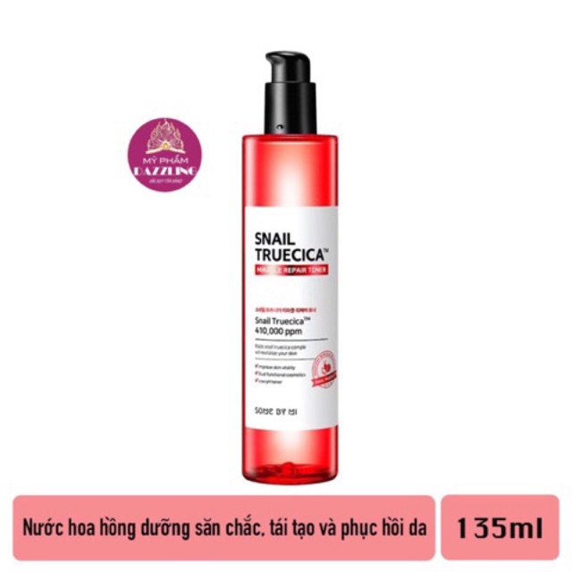 [Chính Hãng] Toner Ốc Sên Mờ Sẹo, Phục Hồi Da Snail Truecica Some By Mi Fullsize 135ml