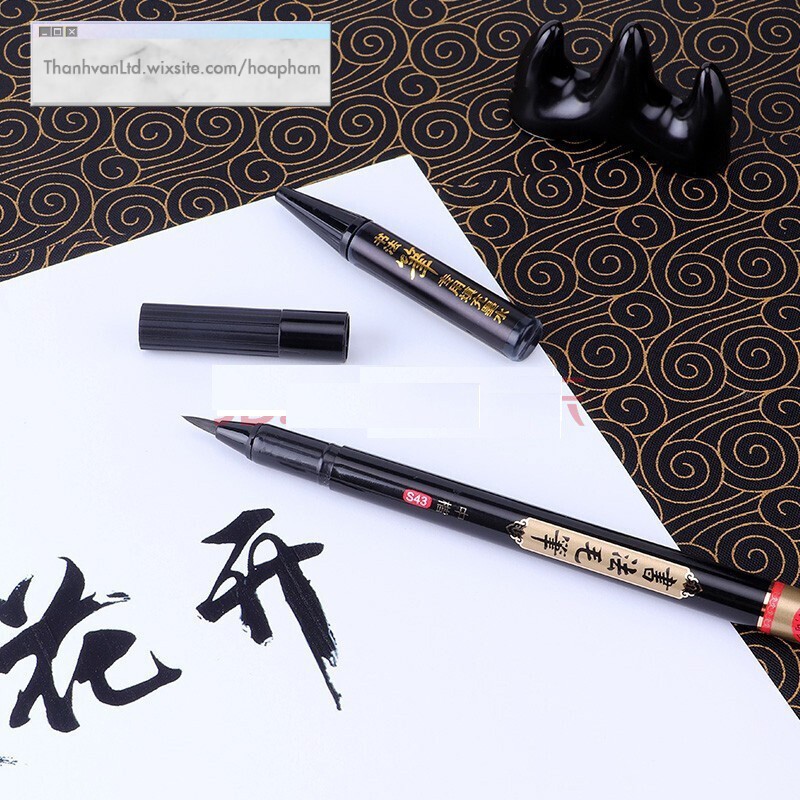 Bút lông viết thư pháp viết hán tự, calligraphy, kanji - có thể bơm mưc Baoke