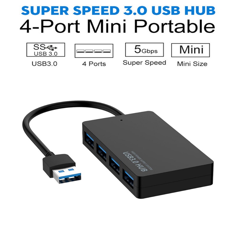 Bộ Chia 4 Cổng usb 3.0 5gbps Tốc Độ Cao Cho pc / laptop