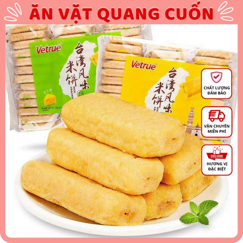 Bánh Gạo Vetrue 320g, Gói 39 Chiếc - Ăn Vặt Quang Cuốn