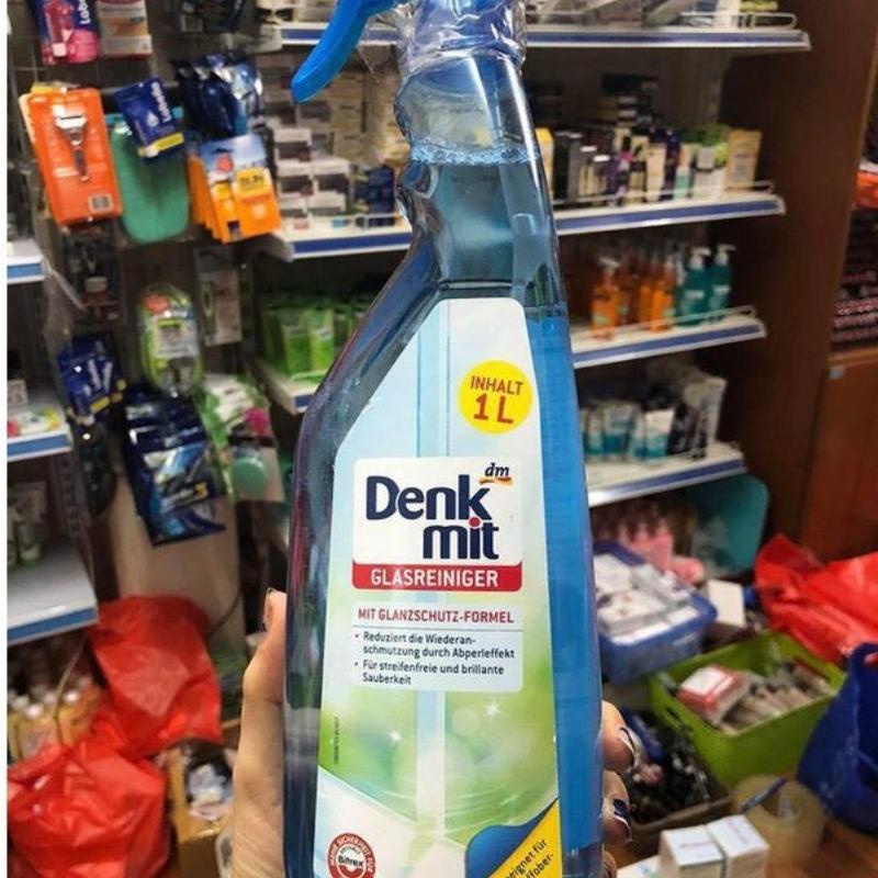 nước xịt  vệ sinh kính sạch sâu, sáng bóng, an toàn Denkmit  chai to 1 lit, hàng nội đỊa Đức - MẸ BEAN BON