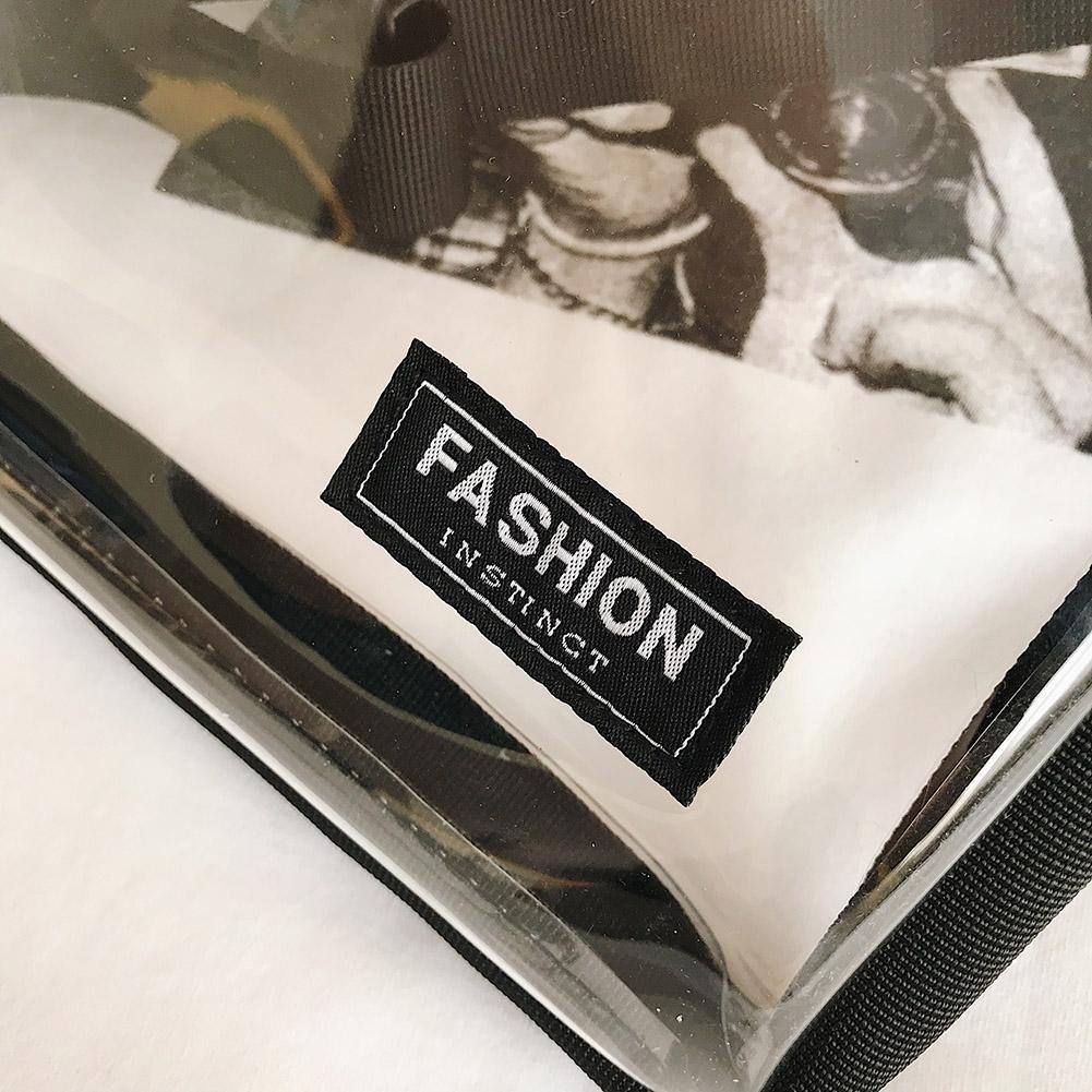 Túi đeo chéo nhựa PVC trong in hình diễn viên nổi tiếng