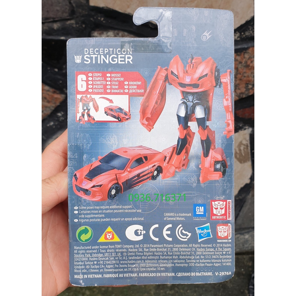 Robot biến hình Transformers Decepticon Stinger - Hasbro size Mini box
