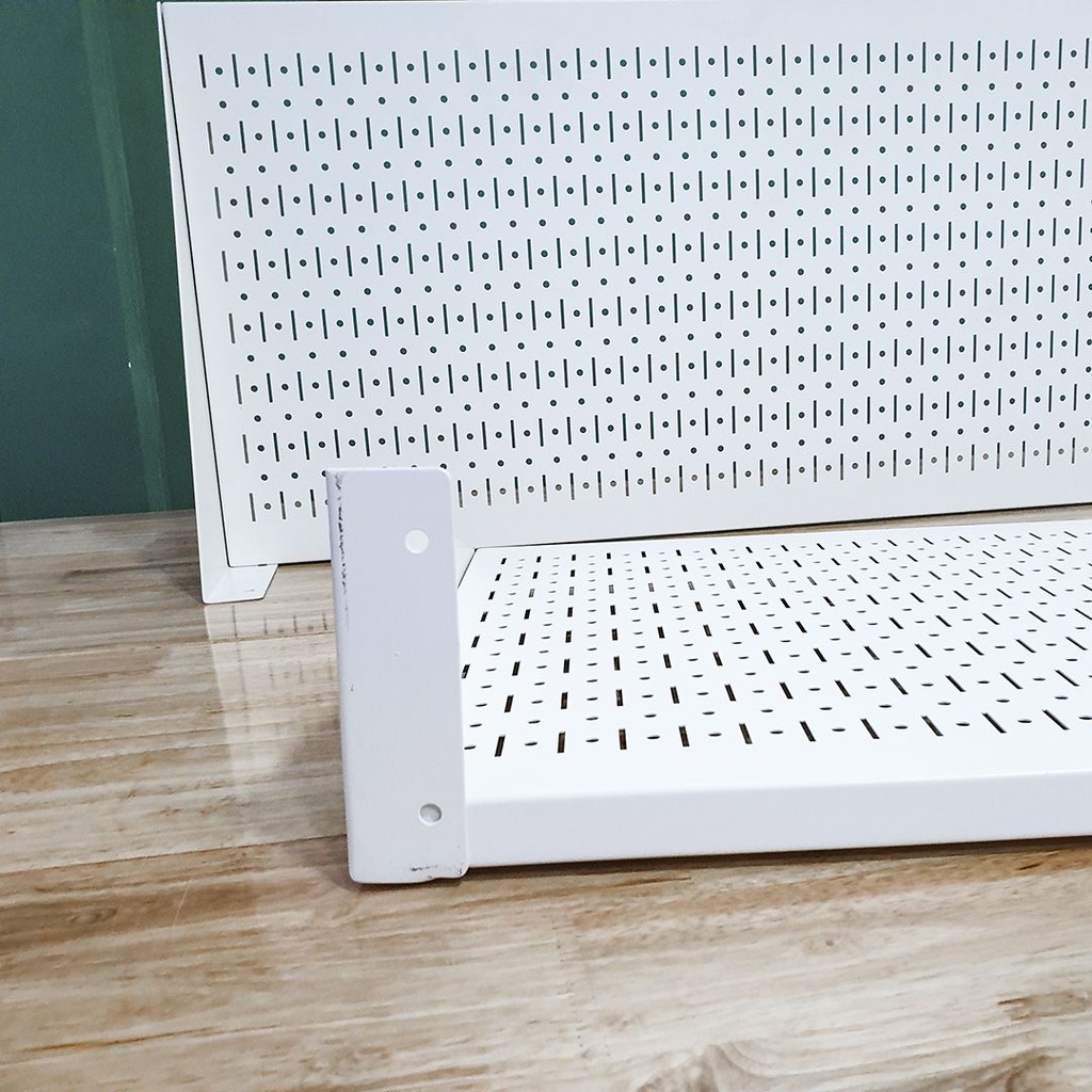 Bộ 2 Vách Chia Bàn Làm Việc Kiêm Bảng Treo Dụng Cụ SMLIFE Pegboard Desk 45x100cm