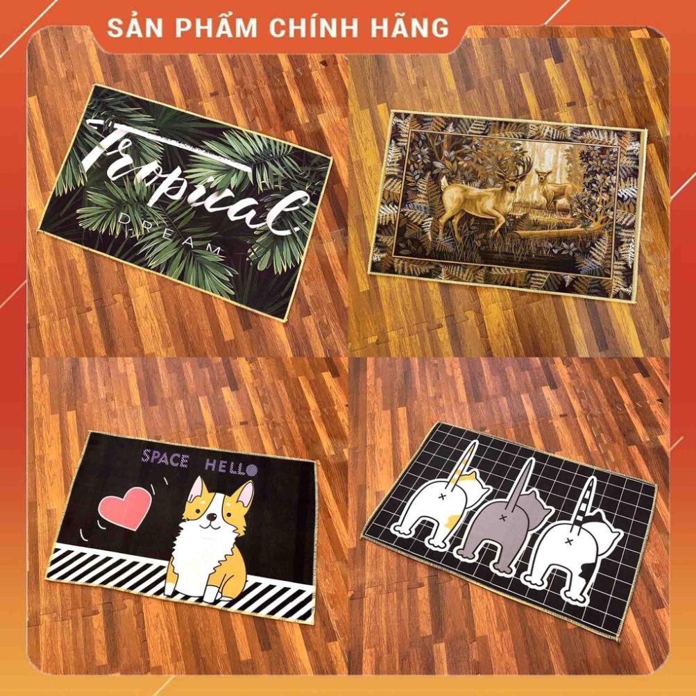 SET 3 Thảm Lau Chân 3D Cực Đẹp Chống Trơn Trượt Siêu Thấm, Kháng Khuẩn Cho Phòng Tắm, Phòng Bếp, Phòng Khách