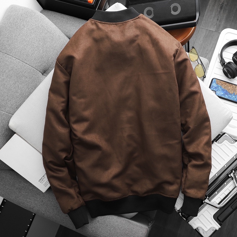 Áo khoác nhẹ Bomber da lộn ZR 2 lớp
