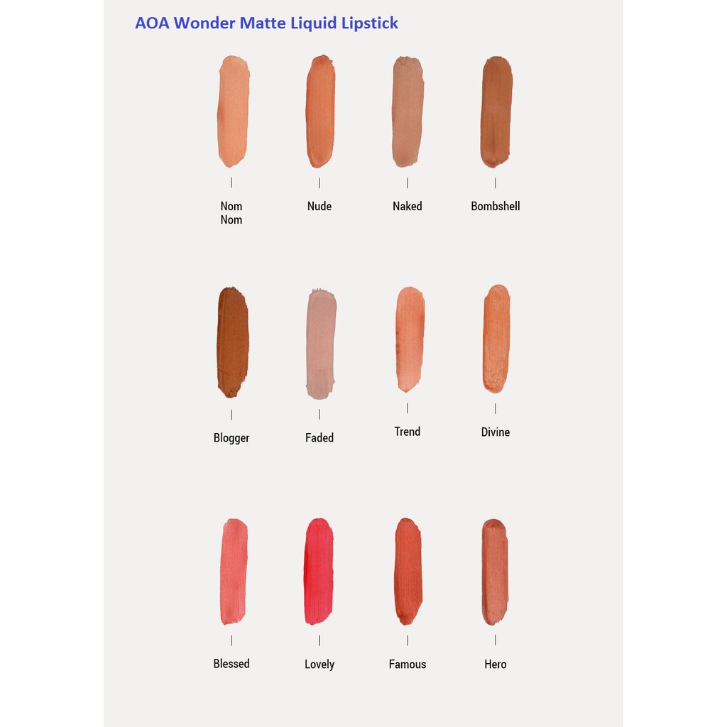 Son kem AOA Wonder Matte Liquid Lipstick