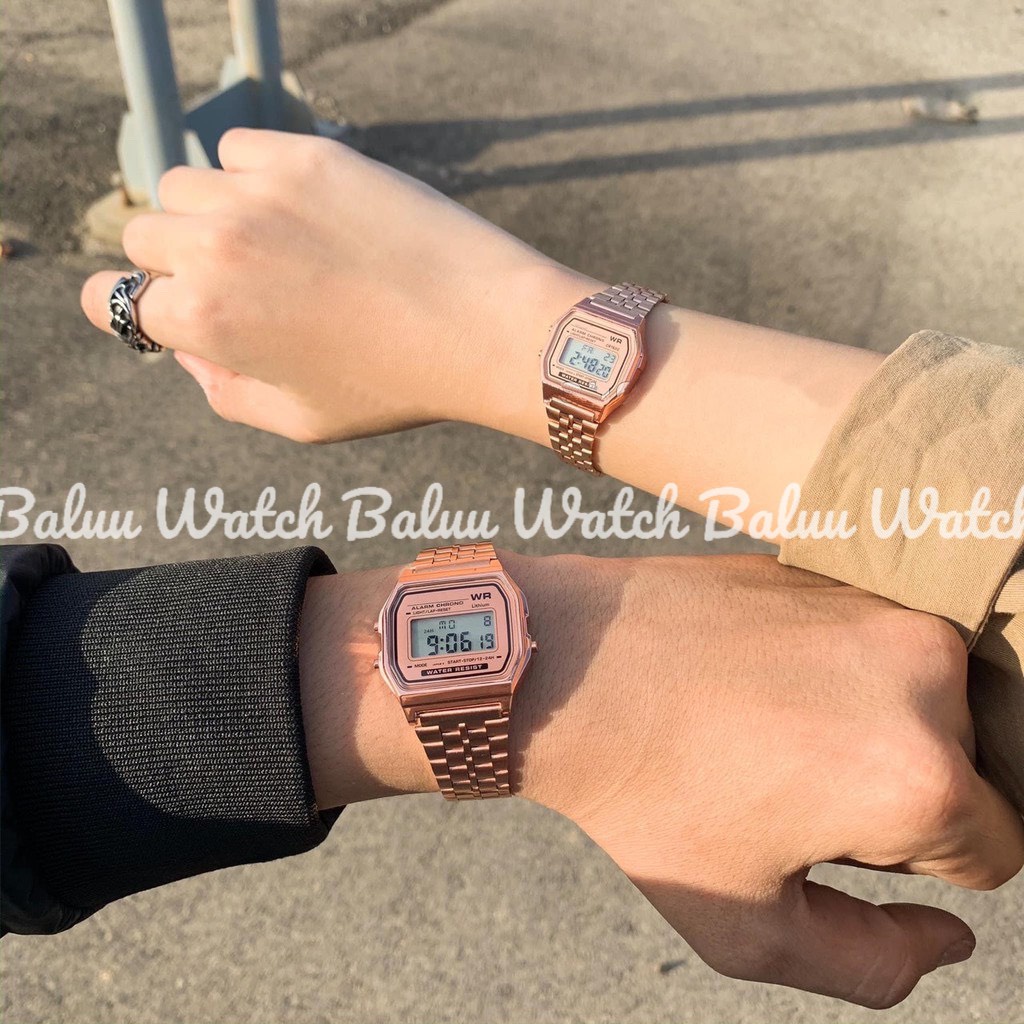 Đồng hồ nam, nữ WR unisex dây thép kiểu dáng thể thao cho tuổi teen | BigBuy360 - bigbuy360.vn