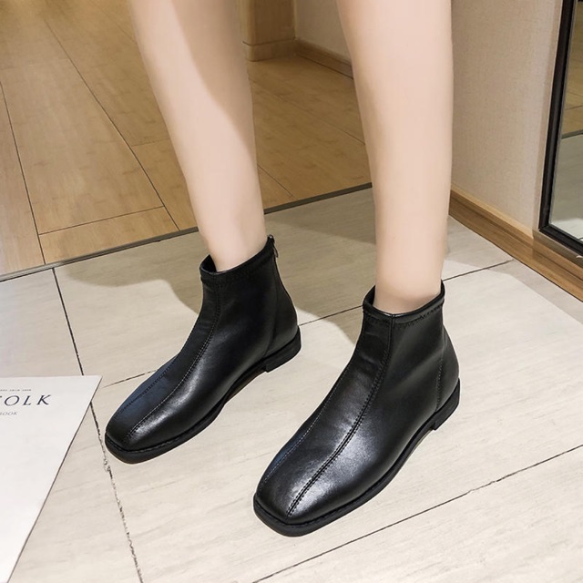 Giày boot da cổ lỡ  M314 SHOEBYMAI