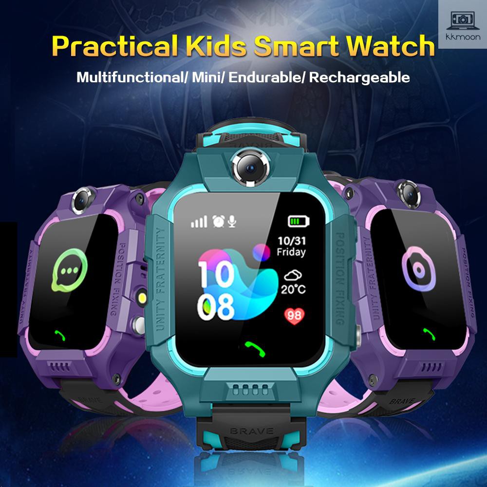 SZ6A Multifunctional Kids Children Smart Watch Tracker Intelligent Band Sensitive 1.44" Touch Screen Compatible for Android/ IOS Phone System Chat Call Camera Alarm Clock LBS Positioning IP67 Water Resistance for Present Gift