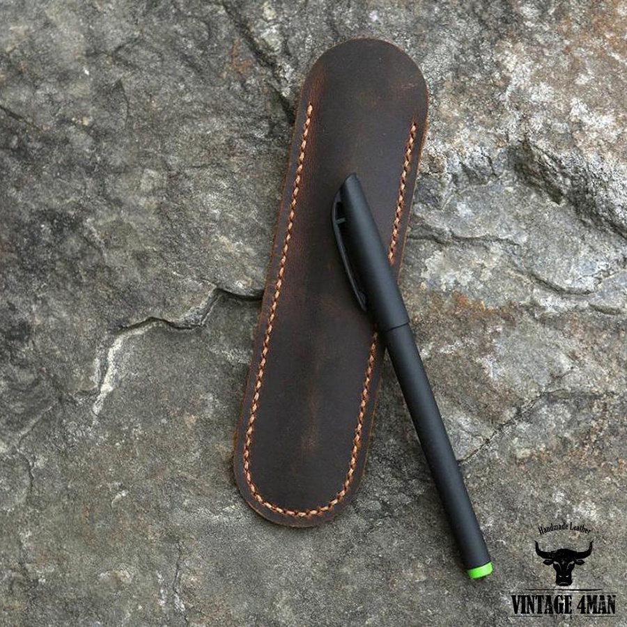 Bao Da Đựng Bút Da Bò Thật Mã P4