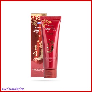 Sữa rửa mặt sâm đỏ my gold hàn quốc 130ml