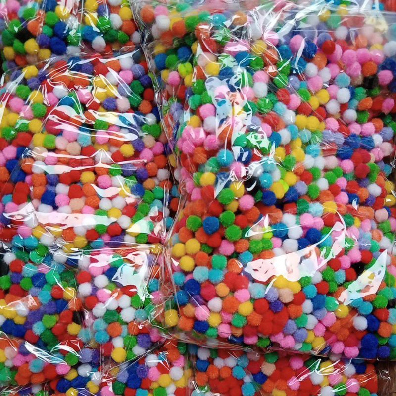 Pom pom 1cm làm nhụy hoa 100 viên
