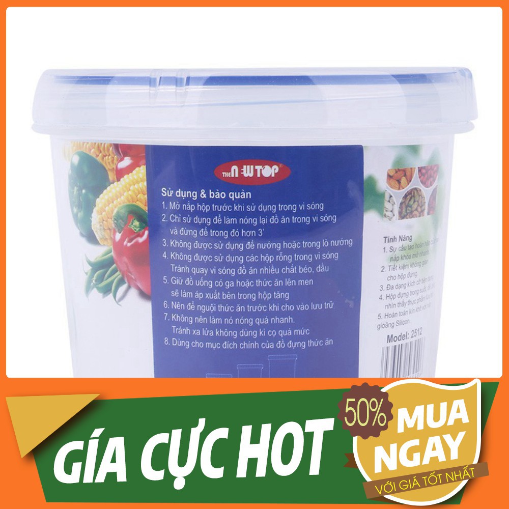 Hộp Đựng Thực Phẩm Four Lock Tròn 500ml 2512
