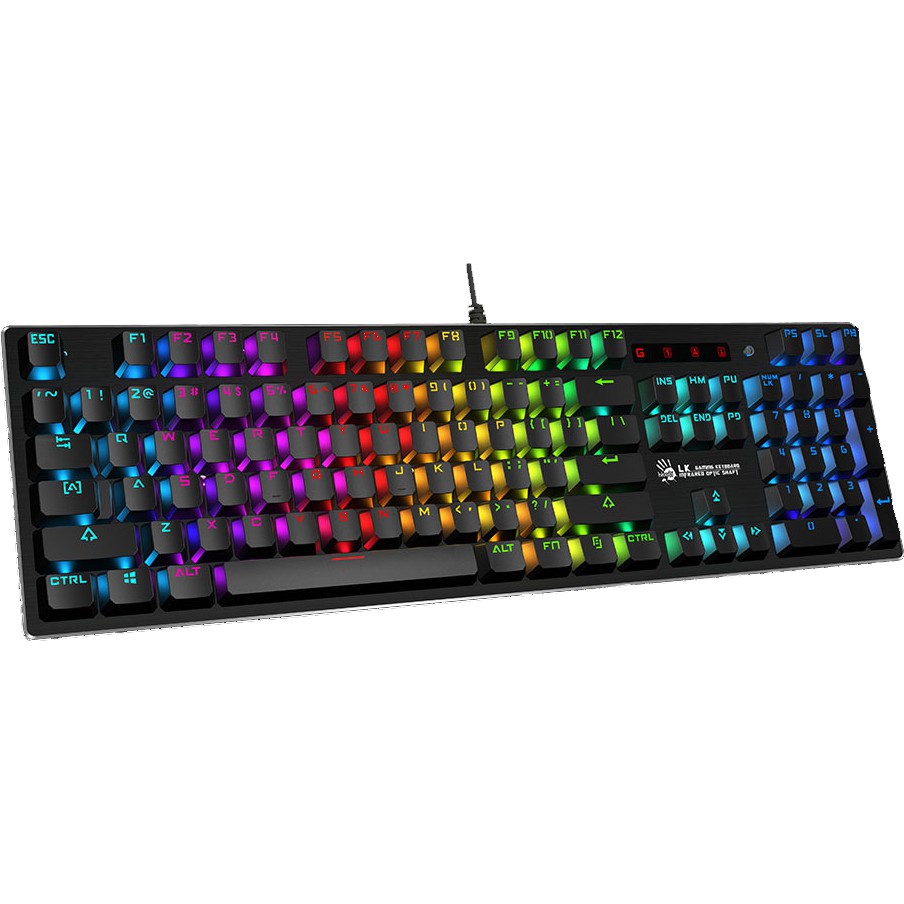 BÀN PHÍM CƠ FULL RGB GAMING A4TECH B820R- Tốc độ phản ứng 0.2ms nhanh nhất thế giới