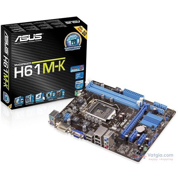 Mainboard ASUS H61M-K (Intel H61, Socket 1155) (Cũ)
