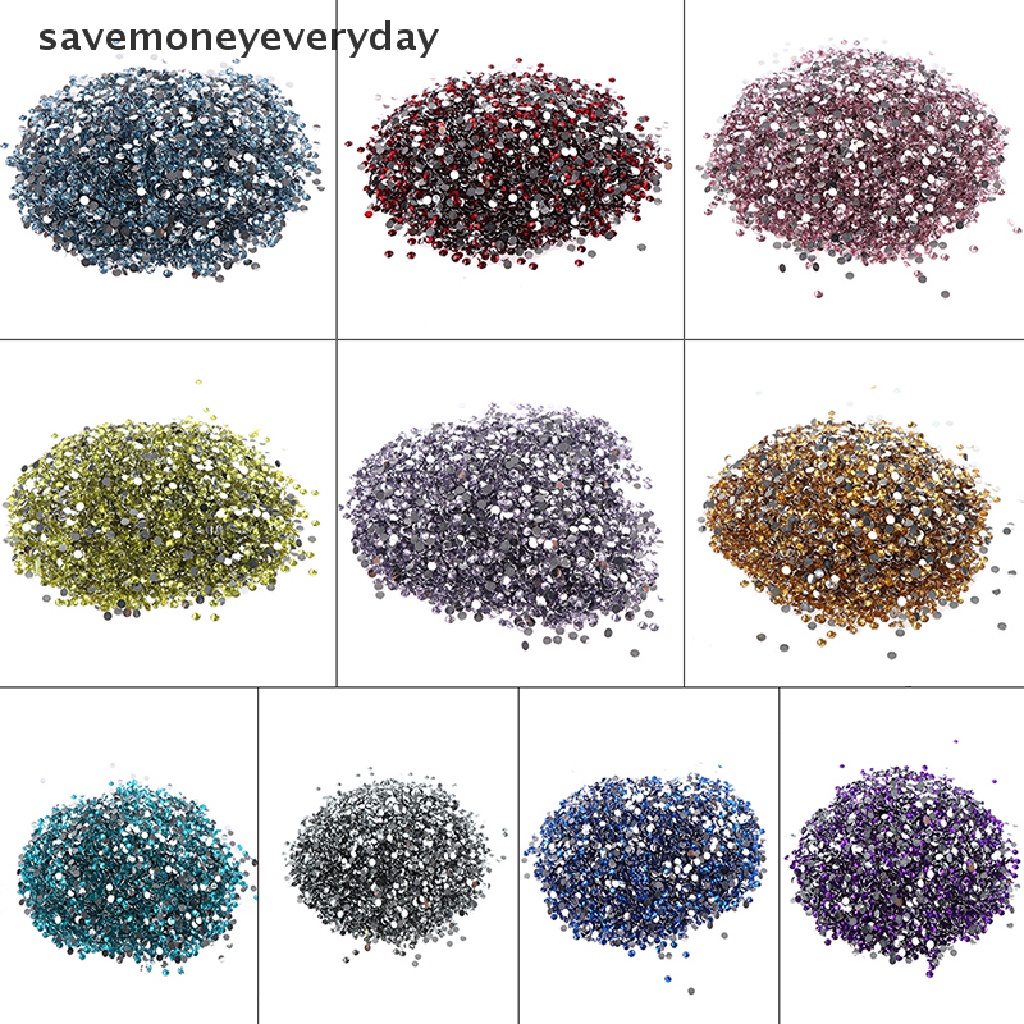 Bộ 10000 hạt pha lê 3mm dùng trang trí móng nghệ thuật