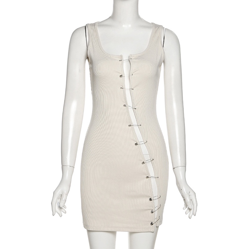 Đầm Sát Nách Khoét Lỗ Chất Liệu Cotton D0310
