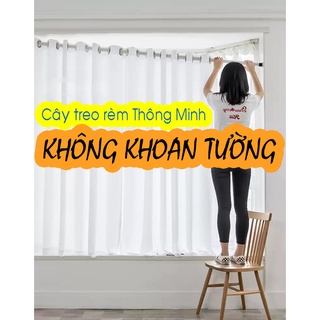 Size dài t10 - thanh treo rèm không khoan, cây treo rèm cửa không cần đinh vít