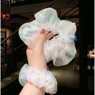 Srunchies trắng óng ánh siêu đẹp SCR 413