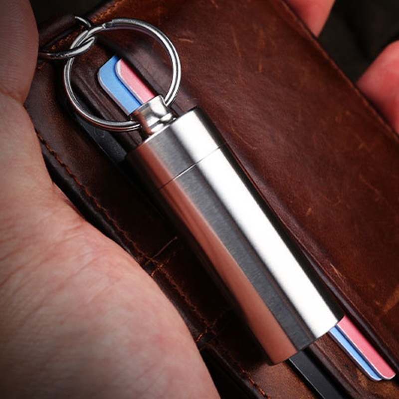 Hộp Đựng Thuốc Bằng Thép Không Gỉ Chống Thấm Nước Tiện Dụng