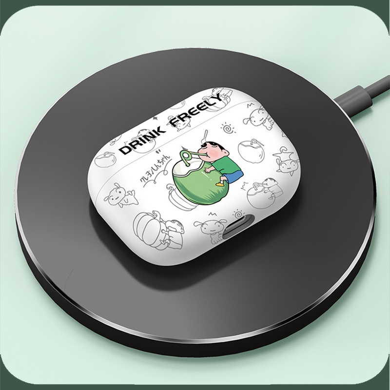 Vỏ Bảo Vệ Hộp Sạc Tai Nghe AirPods3 2021 / 3 Họa Tiết Hoạt Hình Cậu Bé Bút Chì / Dưa Hấu / Cậu Bé Bút Chì Dễ Thương