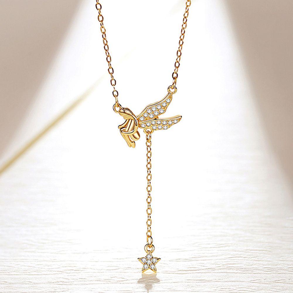 Vòng cổ Mặt Ngôi Sao Thiên Thần Phong Cách Hàn Quốc Sang Trọng