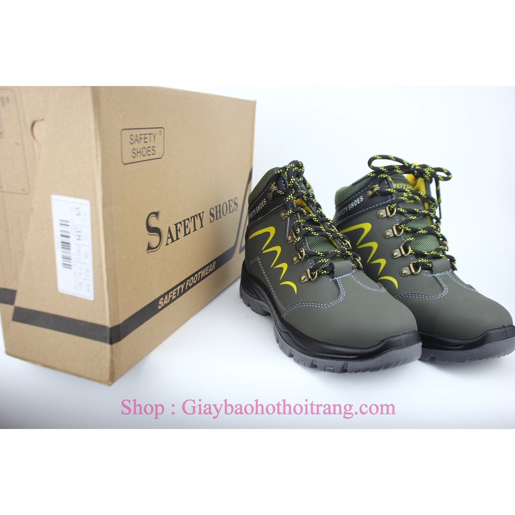 Giày bảo hộ lao động nam nữ cao cổ safety shoes TC10. kiểu dáng thể thao chống đinh, chống va đập, chống nước