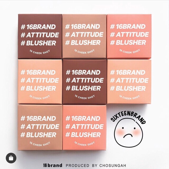 PHẤN MÁ HỒNG 16BRAND SIXTEEN CHEEK SHOT | BigBuy360 - bigbuy360.vn