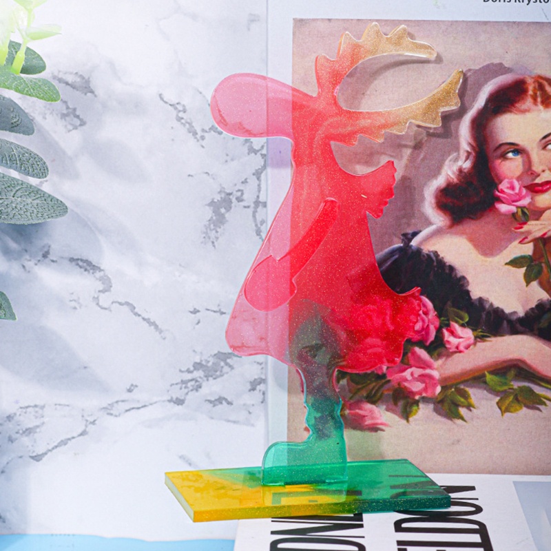 1 Khuôn Silicone Hình Tuần Lộc / Người Tuyết / Nai Sừng Tấm Làm Đồ Trang Trí Giáng Sinh DIY