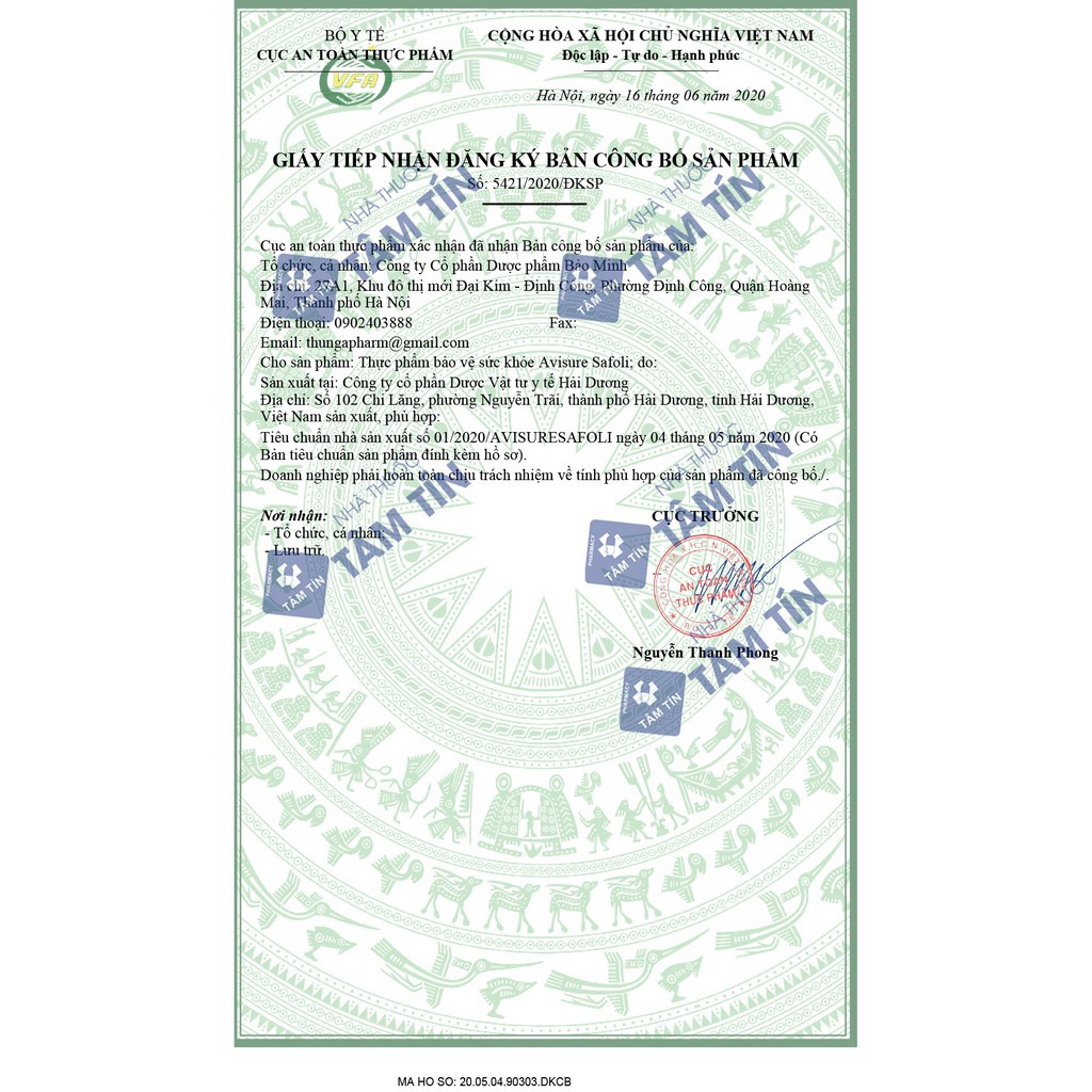 AVISURE SAFOLI -chuyên biệt cho phụ nữ mang thai và sau sinh | Thế Giới Skin Care