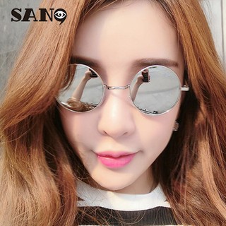 Kính mát tráng gương gọng tròn chống tia UV400 thời trang