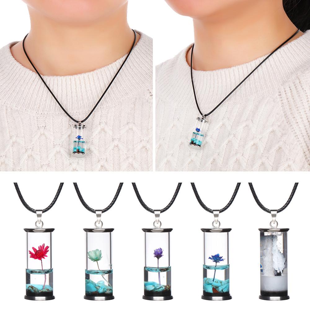 Vòng cổ Mặt Chữ WATTLE Vial Vĩnh Viễn Thời Gian|Lọ Hoa Sen Dạ Quang Trang Trí Đẹp Mắt