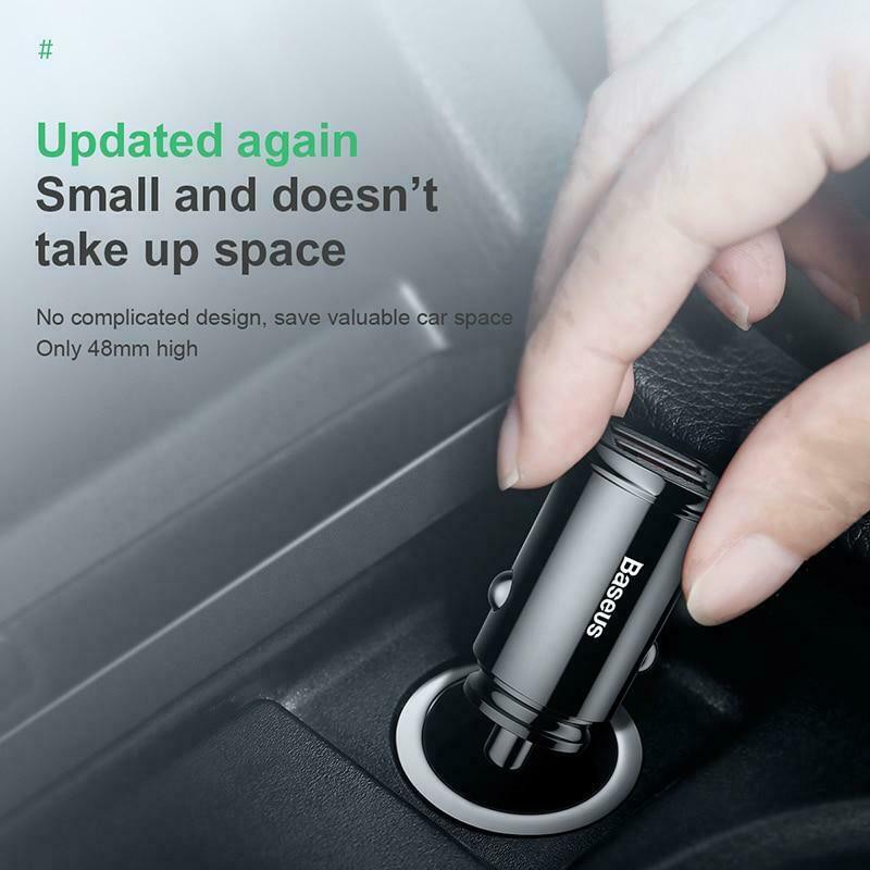 Tẩu sạc nhanh trên ô tô, xe hơi Baseus công suất 30W 2 cổng USB/USB + C, Sạc nhanh QC 4.0 cho điện thoại, t/bị điện tử..