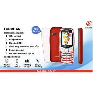 Combo 5 Điện thoại Forme A5. BH 12 tháng